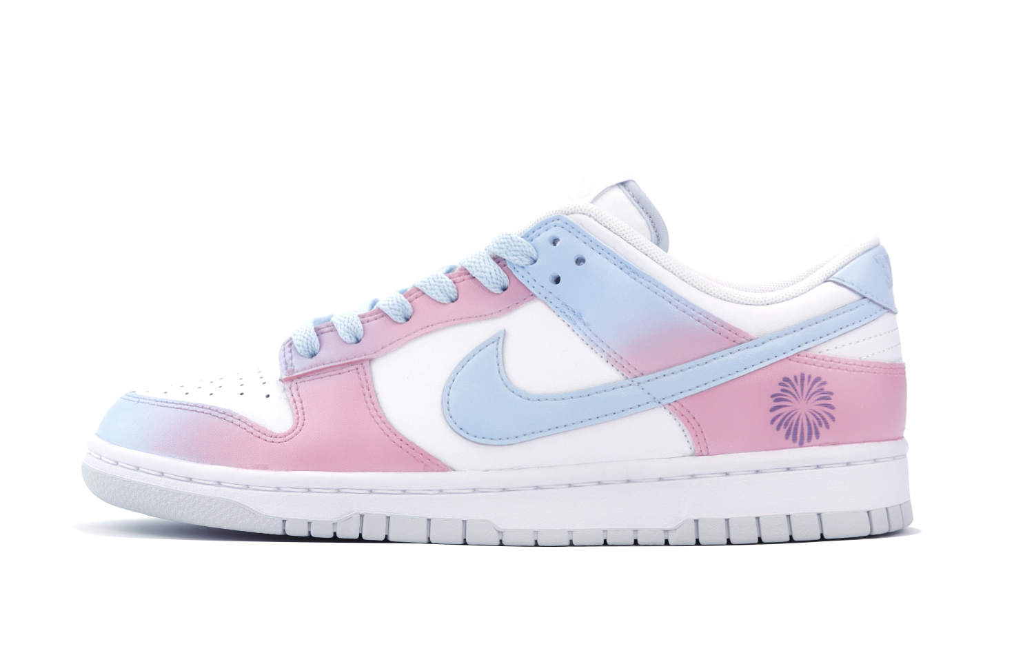 Buy 【訂製球鞋】Nike Dunk Low 夏日花火 夢幻 少女感 煙火 暈染 防滑耐磨 低筒 板鞋 女款 粉藍色