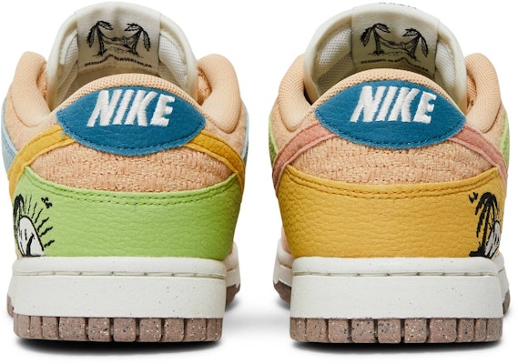 (W) Nike Dunk Low 'Sun Club Multi' Lelaki Wanita Kasut Sneakers Stylish DQ0265-100 Details for (W) Nike Dunk Low 'Sun Club Multi' Lelaki Wanita Kasut Sneakers Stylish DQ0265-100