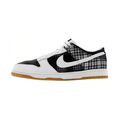 (W) Nike Dunk Low 'White Black Plaid'