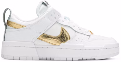(Women) Nike Dunk Low Disrupt 'White Metallic Gold' DD9676-100 (Women) Nike Dunk Low Disrupt 'White Metallic Gold' DD9676-100