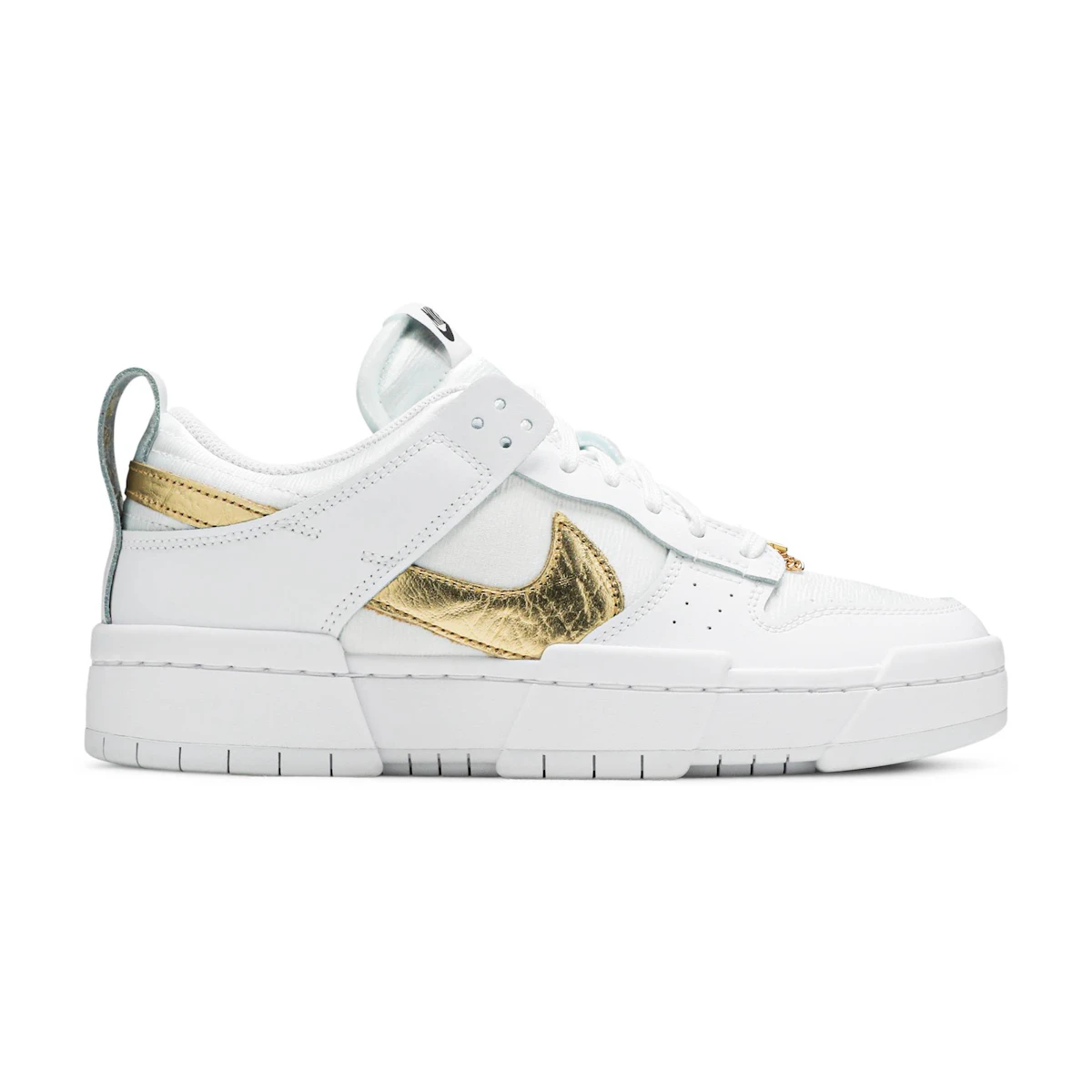 Buy (Women) Nike Dunk Low Disrupt 'White Metallic Gold' DD9676-100 - Novelship
