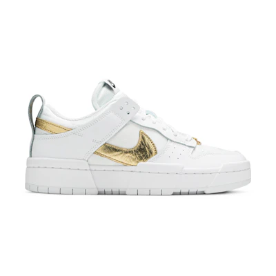 (W) Nike Dunk Low Disrupt 'White Metallic Gold'