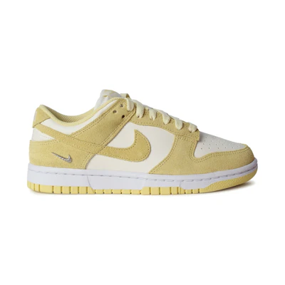 (W) Nike Dunk Low Suede 'Sail White Metallic Silver Soft Yellow'