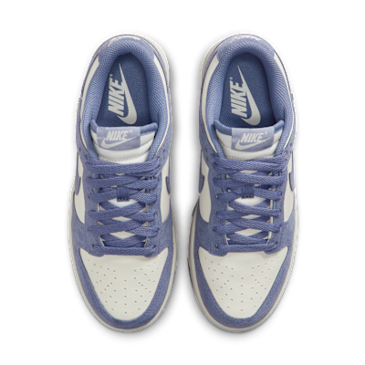 Shop (W) 나이키 덩크 로우 세일/메탈릭 실버/월드 인디고 IB4417-103