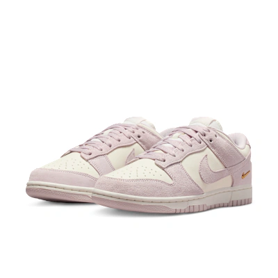 (Women) Nike Dunk Low Sale/White/Metallic Gold/Pearl Pink
