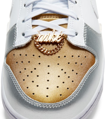(Women) Nike Dunk Low SE 'White Metallic Gold Silver' DH4403-700 Cheap (Women) Nike Dunk Low SE 'White Metallic Gold Silver' DH4403-700