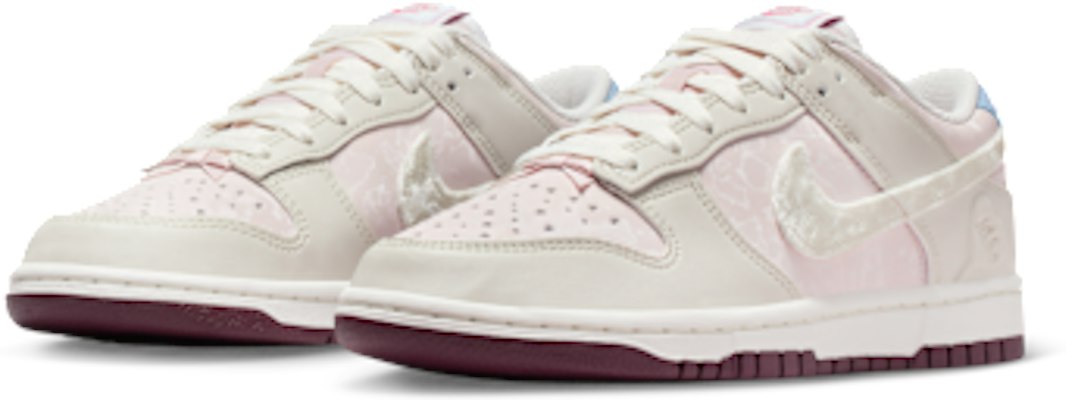 (W) Nike Dunk Low 粉紅泥紅/淺骨白/酒紅/帆白 IQ1145-610 Details for (W) Nike Dunk Low 粉紅泥紅/淺骨白/酒紅/帆白 IQ1145-610