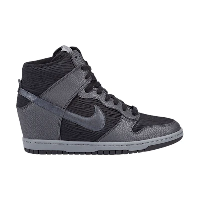 (W) Nike Dunk Sky High 'Black Metallic Hematite'