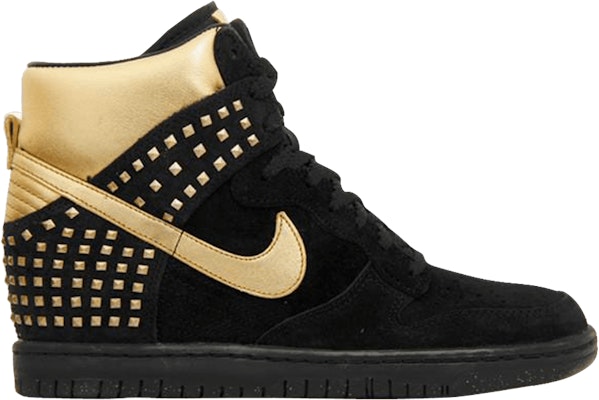 (女性)Nike Dunk Sky High Studs QS '黑色金屬金' 615873-001 Buy (女性)Nike Dunk Sky High Studs QS '黑色金屬金' 615873-001