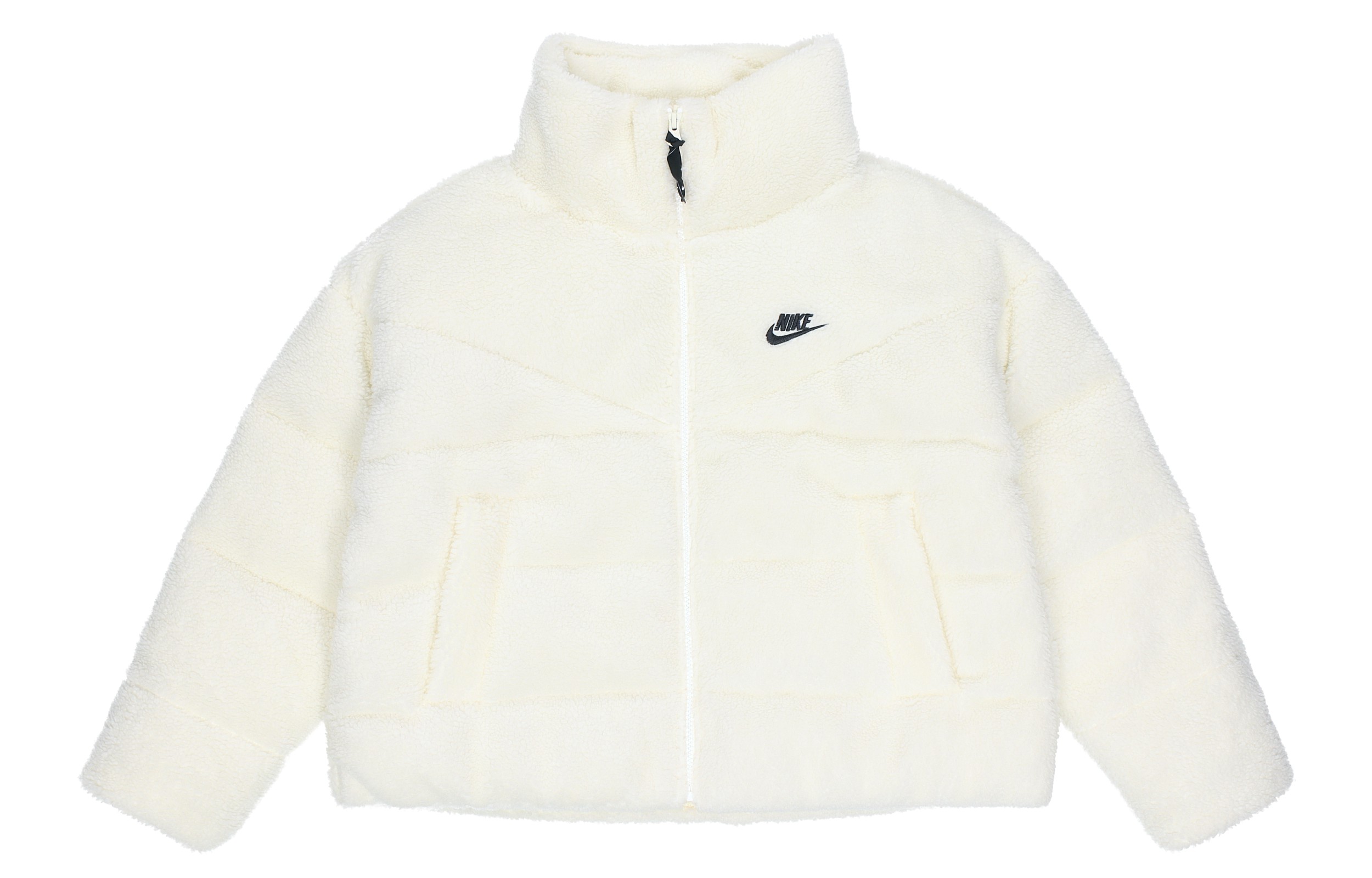 Order (Women) Nike Embroidered Logo Sherpa Fleece Winter Jacket Down Coat Off-White DD4655-715