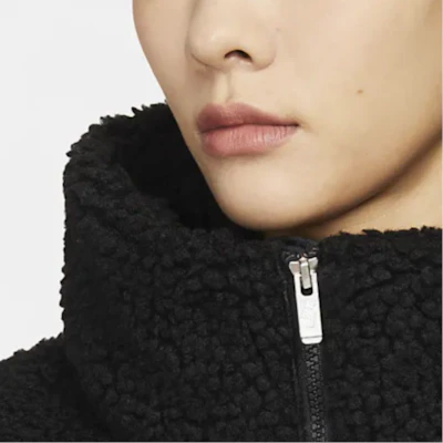 (Women) Nike Embroidered Logo Stand Collar Zip Jacket Black DV6676-010 Purchase (Women) Nike Embroidered Logo Stand Collar Zip Jacket Black DV6676-010