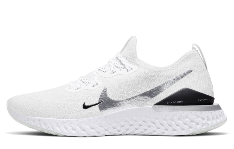 Buy (W) 耐克Epic React Flyknit 2“白色金属银” CQ5411-140