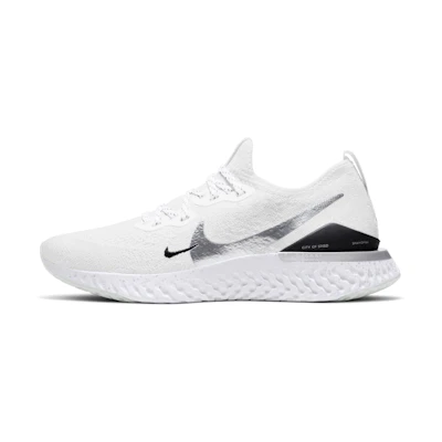 (W) Nike Epic React Flyknit 2 'White Metallic Silver'