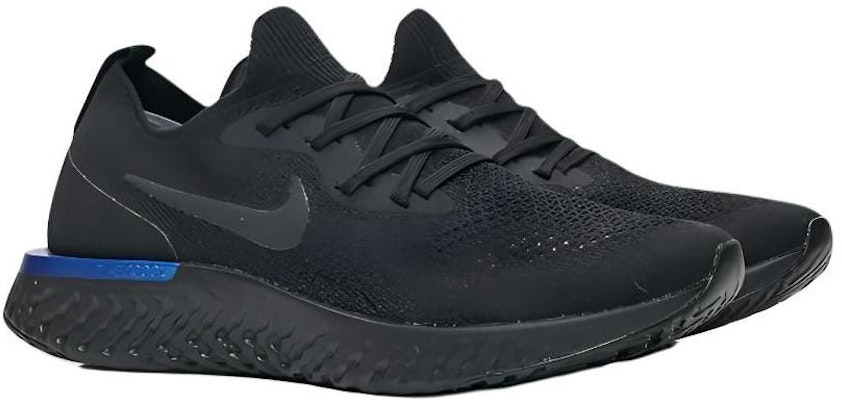 (W) Nike Epic React Flyknit Hitam Racer Biru AQ0070-004 Order (W) Nike Epic React Flyknit Hitam Racer Biru AQ0070-004