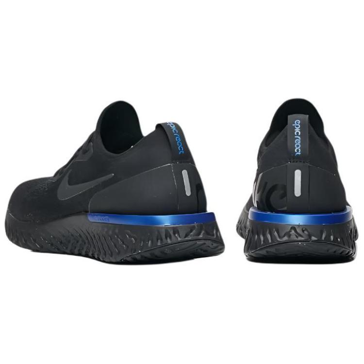 Lookbook (女性) 耐吉 Epic React Flyknit 黑色競速藍 AQ0070-004