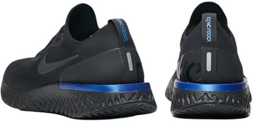 (W) Nike Epic React Flyknit Hitam Racer Biru AQ0070-004 Lookbook (W) Nike Epic React Flyknit Hitam Racer Biru AQ0070-004