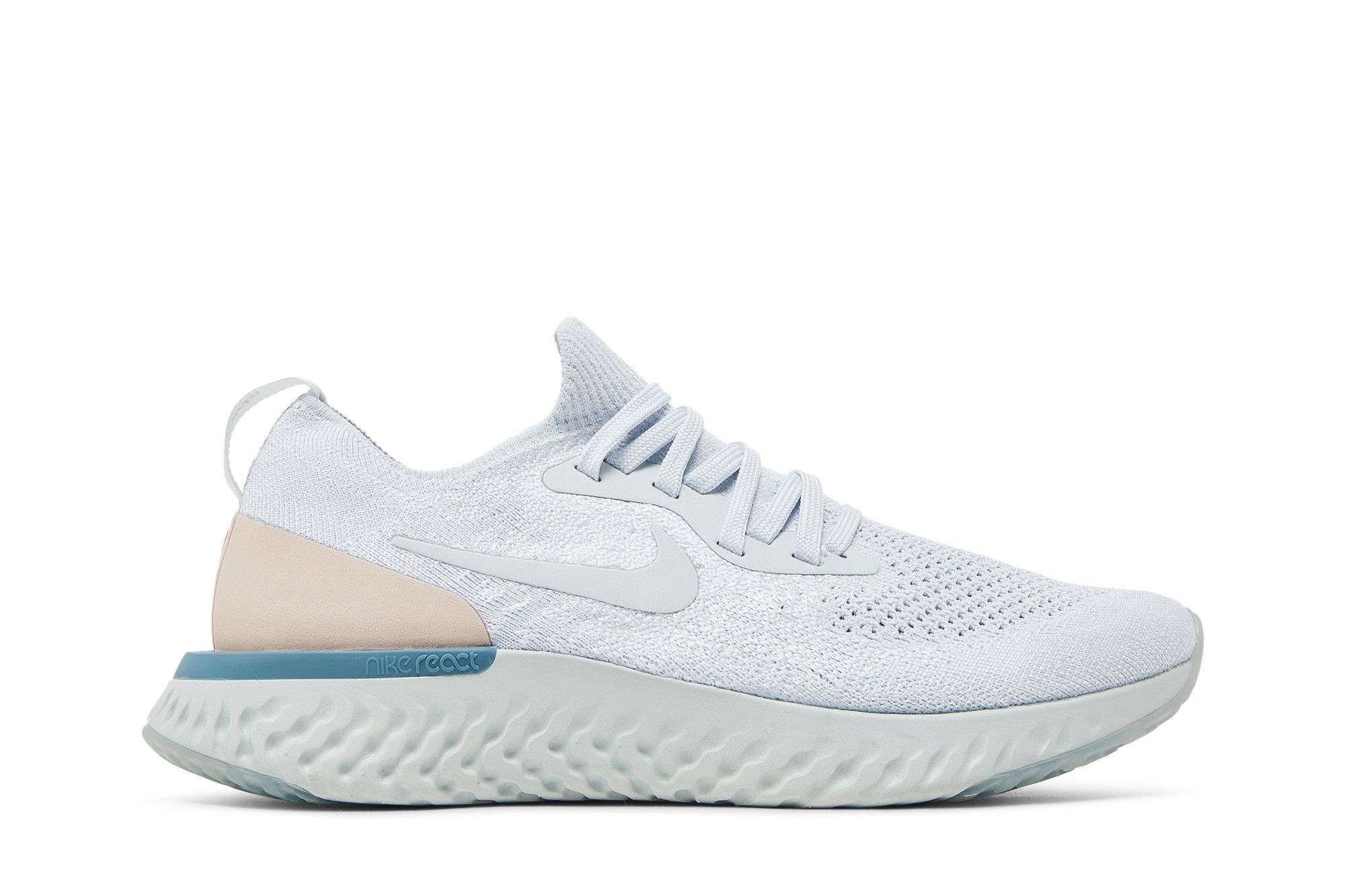 (Women) Nike Epic React Flyknit Pure Platinum Celestial Teal AQ0070-014