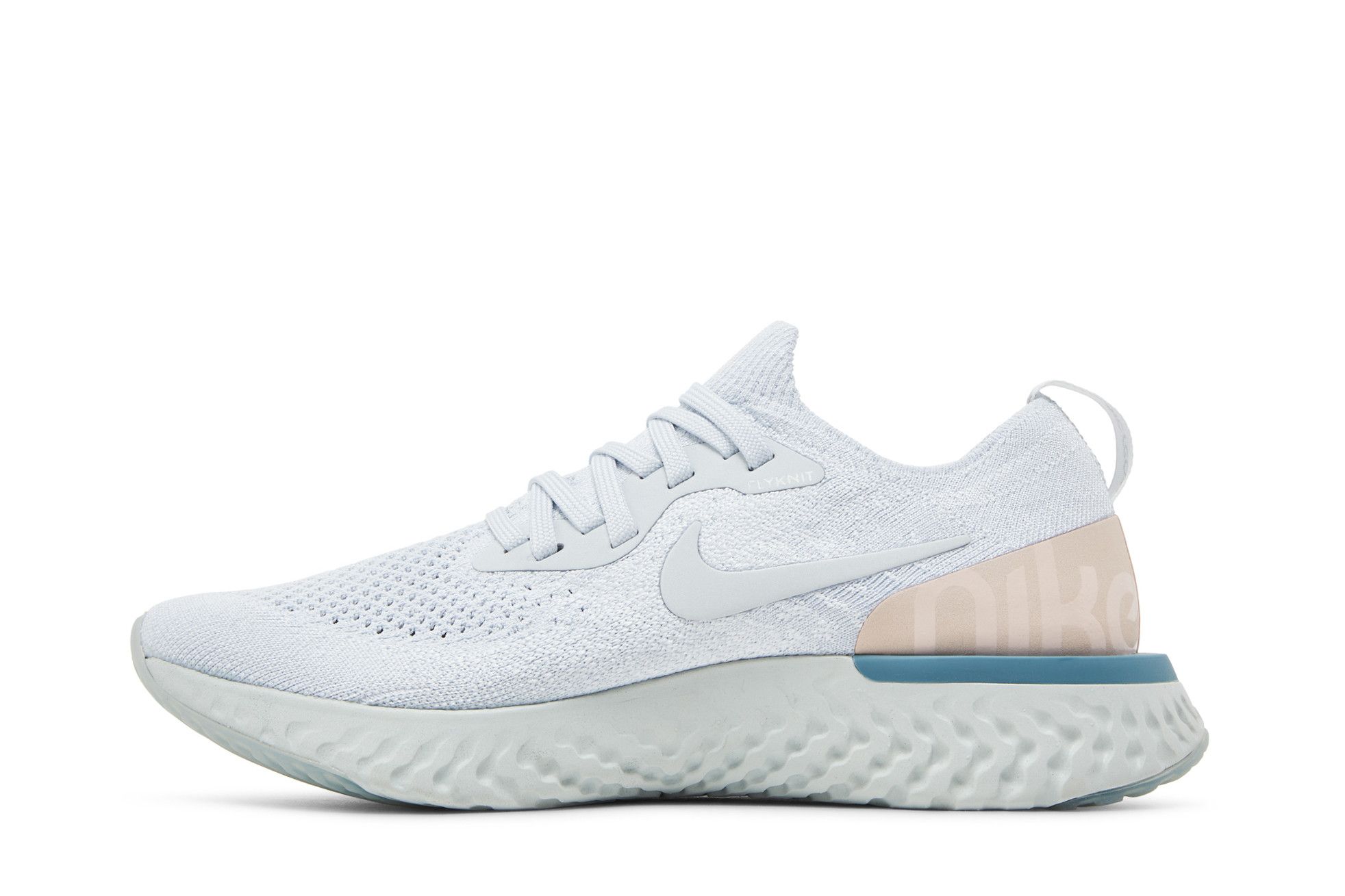 Lookbook (W) Nike Epic React Flyknit Platino Celeste Teal Celestiale AQ0070-014