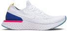 Buy (女)耐吉 Epic React Flyknit 白色賽跑藍粉紅 AQ0070-101