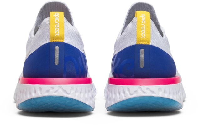 Nike epic react white racer blue pink blast 2025