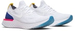 Cheap (女)耐吉 Epic React Flyknit 白色賽跑藍粉紅 AQ0070-101