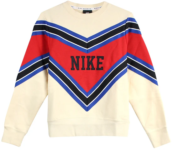 women-nike-fleece-knit-crewneck-sweatshirt-pullover-cream-white-bv-2921-115