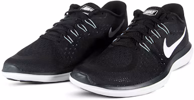 Shop Nike Flex 2017 RN 低筒 跑步鞋 女款 黑白