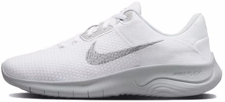(Women) Nike Flex Experience Run 11 Wide 'White Metallic Silver' DH8254-100 (Women) Nike Flex Experience Run 11 Wide 'White Metallic Silver' DH8254-100