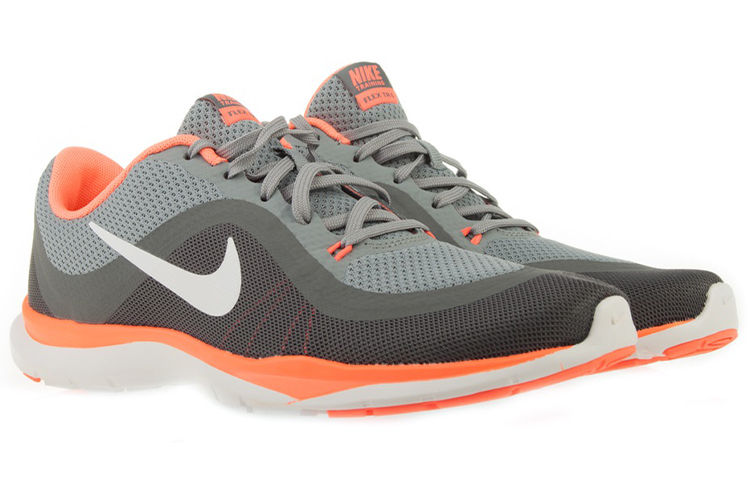Shop (W) Nike Flex Trainer 6 ''Grau Orange Weiß'' 831217-009