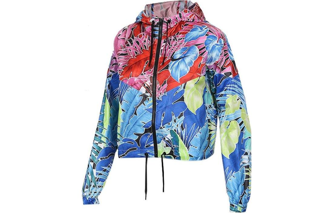 (Women) Nike Floral Print Hoodie Jacket Purple Red AT0563-686 圖 2