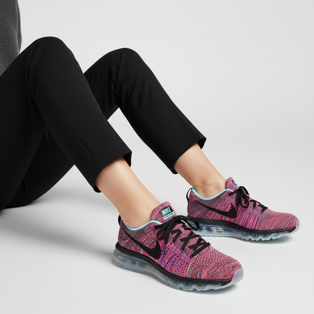 Order （女款）Nike Flyknit Max '黑色海水藍' 620659-009