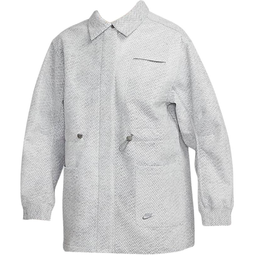 (Women) Nike Forward Mesh Collar Long Sleeve Outdoor Utility Jacket Ash Grey DZ0749-077