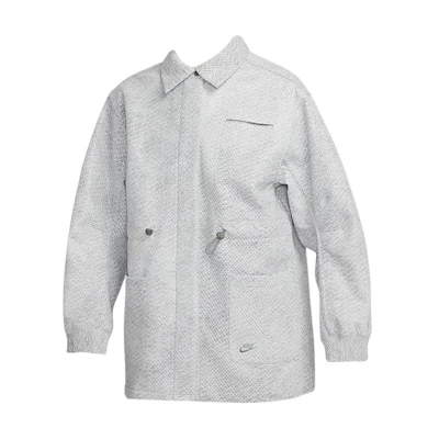 (Women) Nike Forward Mesh Collar Long Sleeve Outdoor Utility Jacket Ash Grey DZ0749-077