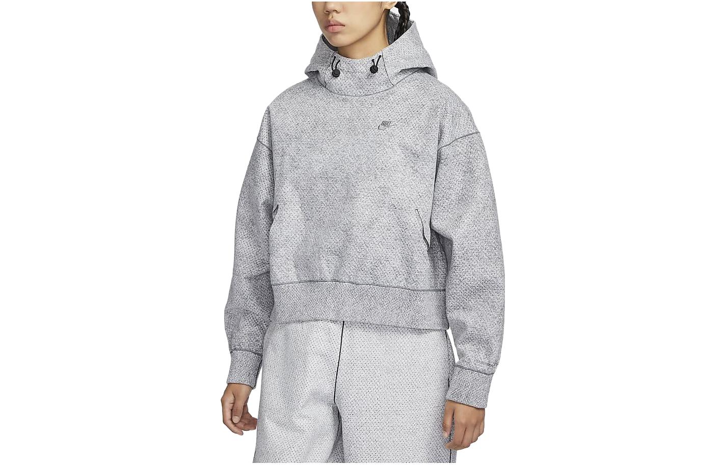 (Women) Nike Forward Oversized Hoodie Sweatshirt Light Gray Casual Wear FN0297-077