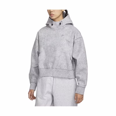 (Women) Nike Forward Oversized Hoodie Sweatshirt Light Gray Casual Wear FN0297-077