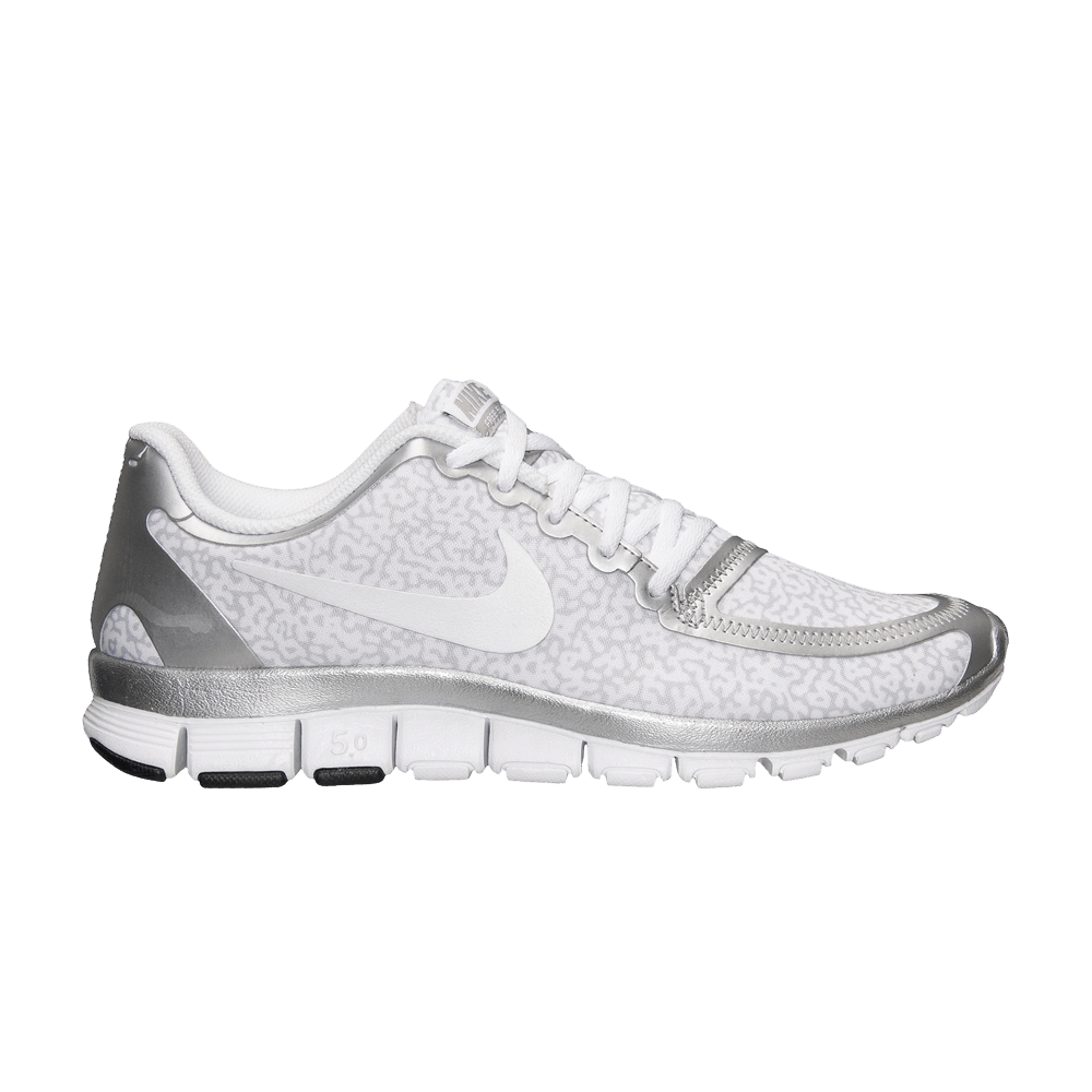 (Women) Nike Free 5.0 V4 'White Metallic Silver' 511281-102