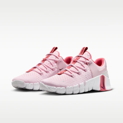(Women) Nike Free Metcon 5 Training Shoes Pink Foam/Adobe/Platinum Tint/Dark Team Red DV3950-603 Details for (Women) Nike Free Metcon 5 Training Shoes Pink Foam/Adobe/Platinum Tint/Dark Team Red DV3950-603