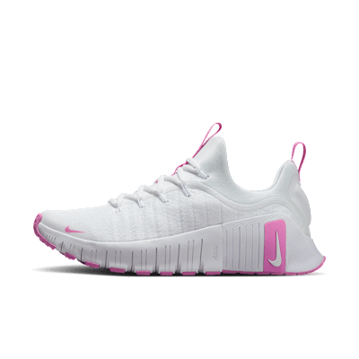 (Women) Nike Free Metcon 6 Training Shoes White/Playful Pink FJ7126-109