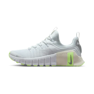 (W) Nike Free Metcon 6 White/Barely Volt/Sail/Metallic Silver