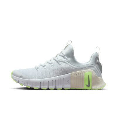 (Women) Nike Free Metcon 6 White/Barely Volt/Sail/Metallic Silver FJ7126-108
