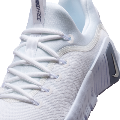 Sizing (W) Nike Free Metcon 6 Putih/Biru Setengah/Perak Metalik FJ7126-110