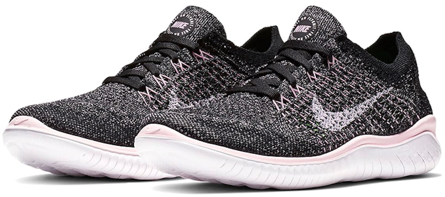 (Women) Nike Free RN Flyknit 2018 'Black Pink Foam' 942839-007 Lookbook (Women) Nike Free RN Flyknit 2018 'Black Pink Foam' 942839-007