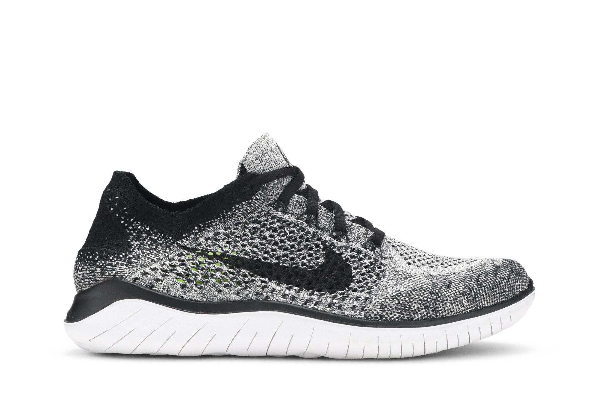 (Women) Nike Free RN Flyknit 2018 'White Black' 942839-101