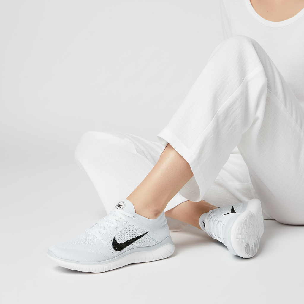 Order (W) Nike Free RN Flyknit 2018 'Putih Platinum' 942839-100