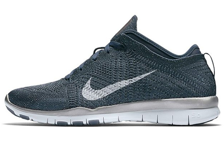 (Women) Nike Free TR5 Flyknit 'Metallic Deep Blue' 804534-400