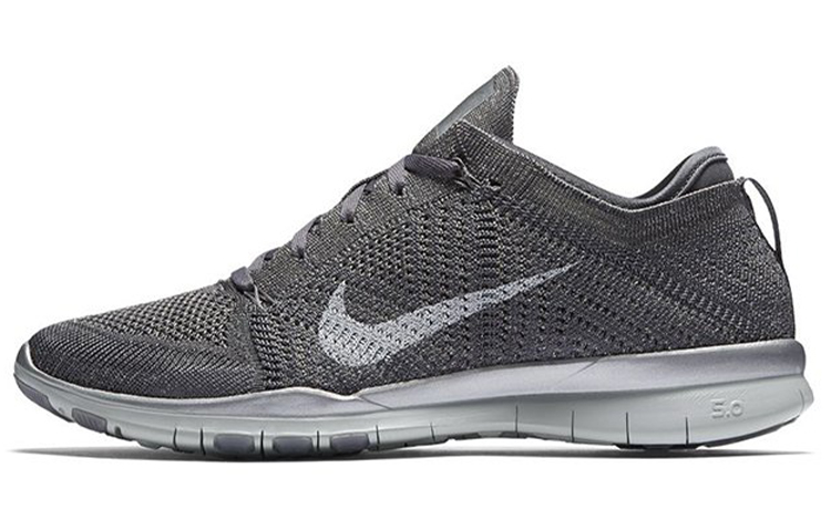 (Women) Nike Free TR5 Flyknit 'Metallic Grey' 804534-002