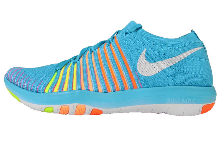 (Women) Nike Free Transform Flyknit 'Gamma Blue Total Orange' 833410-400