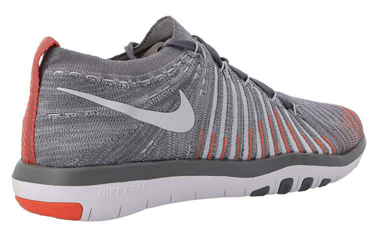 (W) Nike Free Transform Flyknit Low-Top Grey/Orange 圖 4