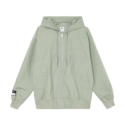 (Women) Nike FW24 Dance Jade Horizon Green Hooded Logo Jacket FV7775-370