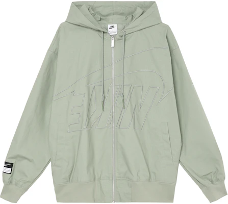 (Women) Nike FW24 Dance Jade Horizon Green Hooded Logo Jacket FV7775-370 Order (Women) Nike FW24 Dance Jade Horizon Green Hooded Logo Jacket FV7775-370